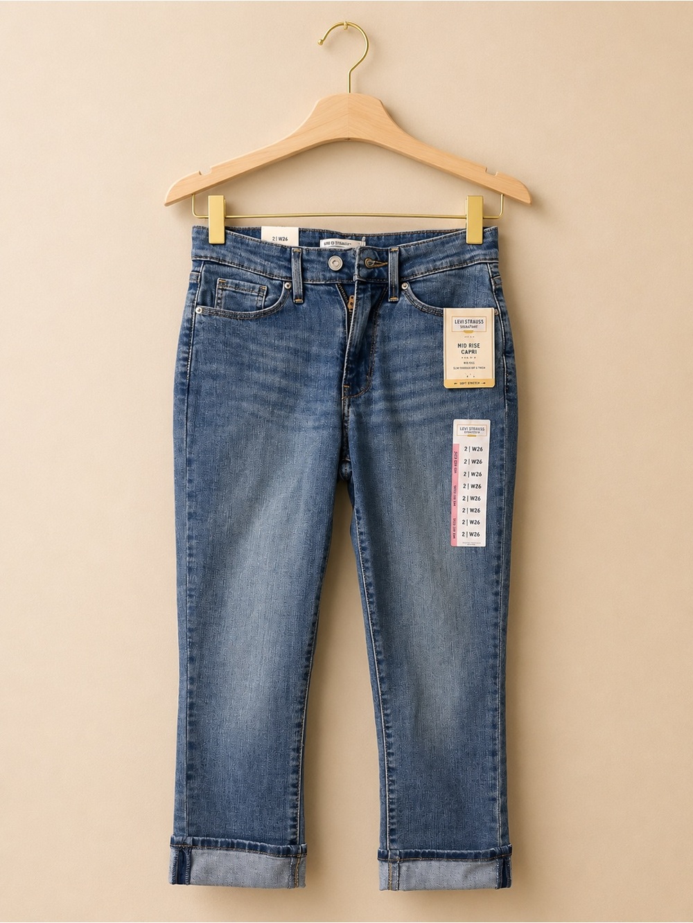 Levi's Mid-Rise Cropped Ankle Jeans - Blue